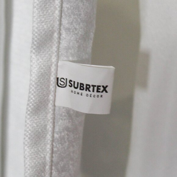 White Blue Gray Feather Drapes Set of 2 Curtain Panels - Picture 12 of 13